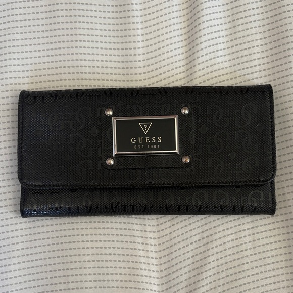Guess Handbags - Guess  Black Logo Wallet